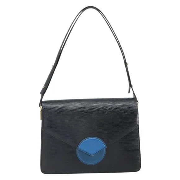 Authentic LOUIS VUITTON Epi Osh Shoulder Bag Black Blue M52445 LV - Picture 5 of 16